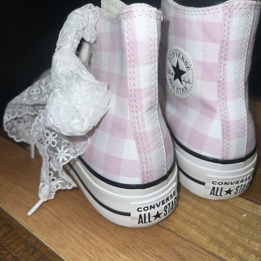 Converse Women's Chuck Taylor All Star Lift Platform Gingham A13663C - Picture 3 of 7